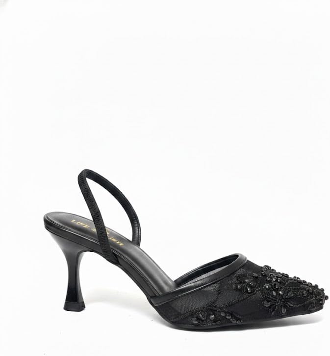 Pro | Shoes Heels Mesh With Embroidery F-607 2026 - view 2