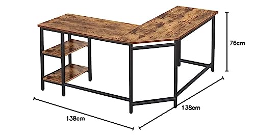 Bureau d'angle en L pour double écran et organisation de documents professionnels