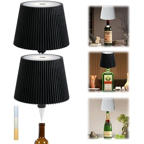 YLOGUY Wireless Bottle Lamp for Liquor Bottles - Wireless Bottle Lamp for Any Type of Bottle, Wine Bottle Lights with Touch Dimming, Rechargeable Led Wireless Bottle Lamp for Home, Bar, Outdoor Use Cover