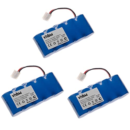 vhbw 3X Batería Compatible con Bosch Roll-Lift, Rollfix, Somfy Herramienta eléctricas (3000 mAh, NiMH, 6 V)