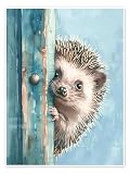 Posterlounge Guck Guck - Ich bin es, der Igel Poster von 
