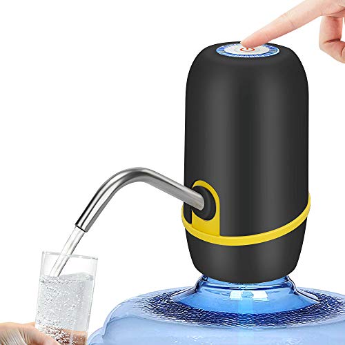 Tutetorna Water Dispenser 5 Gallon Water Bottle Dispenser, Portable Electric Water Dispenser, Automatic drinking Water Pump, 5 Gallon Water Bottle Pump Switch [USB Charge][Universal Size][Black]