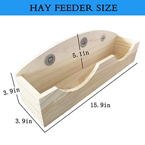 Hamiledyi Rabbit Hay Feeder, Bunny Hay Feeder Rack,Bunny Food Manger Wooden Hay Manger Rack Rabbit Hay Holder Feeders Grass Holder for Guinea Pig Chinchilla Hamster by Hamiledyi - Image 7