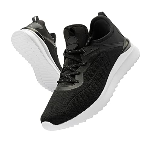 Zapatillas deportivas para hombre, zapatillas de correr, zapatillas de deporte, para el tiempo libre, para correr, modernas, ligeras, transpirables, Negro , 43 EU