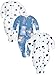 Sibinulo Nino Nina Pijama Bebé Pelele de ABS Pack de 3 Globos Estrellas Osos de Peluche Azul Marino 86(12-18 Meses)