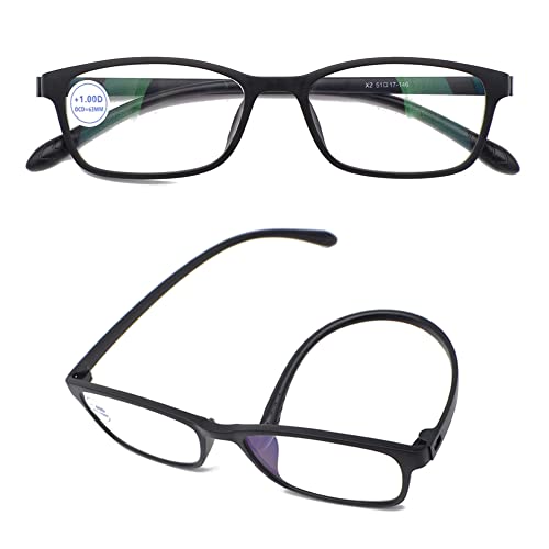 Mcoorn Gafas de Lectura para Mujer Hombre Ligeras, Resistentes con Anti-reflejantes Flexibles para Ordenador, Dioptría +1.0 Cover