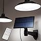 Lumiled 2x Solarlampe Pendelleuchte, Hängelampe für Außen Hängend, Solar Lampe Outdoor IP44 2400mAh Kronleuchter Solar Hängeleuchte für Garten Terrasse Balkon Pavillon Neutralweiß 4000K