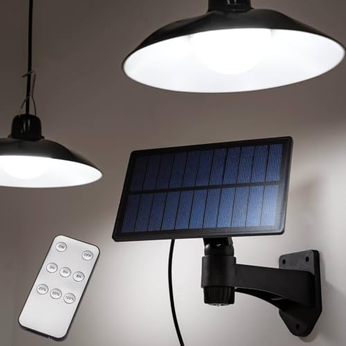 Lumiled 2x Solarlampe Pendelleuchte, Hängelampe für Außen Hängend, Solar Lampe Outdoor IP44 2400mAh Kronleuchter Solar Hängeleuchte für Garten Terrasse Balkon Pavillon Neutralweiß 4000K