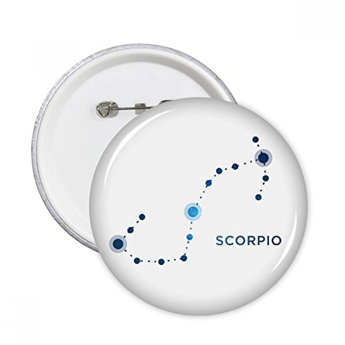 Cadeau constellation Scorpion boutons zodiaque ronds décoration 5 pièces