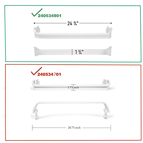 image for ZHIRENYONG 240534901 x2 & 240534701 x1 Refrigerator shelf retainer bar