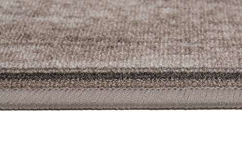 TAPISO Anti Rutsch Teppich Läufer rutschfest Brücke Meterware Modern Taupe Meliert Verwischt Streifen Design Flur Küche Wohnzimmer Diele… – Ansicht 4