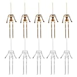 Buruslove Doll Pendant Necklace Handmade Doll Body Charms DIY Jewelry Making Findings for Women Set of 10
