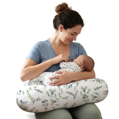 Image of Little Grape Land Nursing Pillow for Infants, Extra Firm Breastfeeding Pillows, Baby Pillow for Nursing, Bottle Feeding with Machine Washable Cover & Breathable Filling