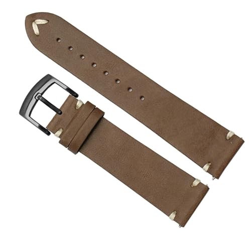 Bracelet montre cuir véritable brun résistant aux chutes 22mm pour BM8475-26E