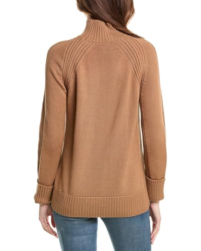Image of Jones New York Women's Mock Neck Sweater with Rib Detail
