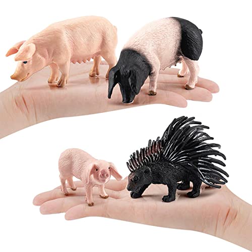 Realistische Bauernhof Schwein Tiere Modell Figur Spielzeug Set, Scheunen Bauernhof Schwein Figuren Sammlung Spielset… – Bild 7
