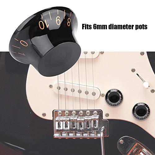 Botões de controle de guitarra, 4 peças de botões de controle de volume de tom de velocidade para ac