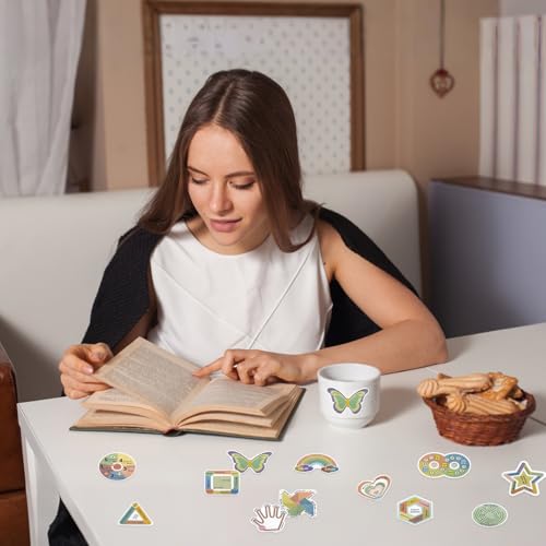 24 Pcs Sensory Stickers with 2 Textured Surfaces - Adhesive Fidget Strips for Anxiety Relief & ADHD Support, Includes Storage Box - for Office,Desk Use by Adults or Teachers - Image 5