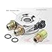 AJP Distributors Upgrade JDM Universal 3/4-16 UNF Car Engine Oil Filter Cooler Relocator Sandwich Adapter Plate Kit 10AN AN10 Fitting + Thermostat Control Aluminum Anodized Chrome