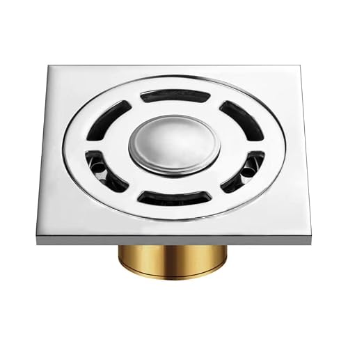 Lkfjnhepf Yyd-2523 Floor Drain Square Floor Drain, Stainless Steel/Copper With Removable Cover, Shower For Bathroom Laundry(Yyd-2523)
