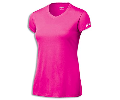 ASICS Women's Circuit 7 Warm-Up Shirt, Pink Glow, X-Small