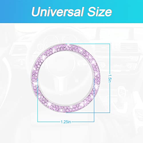 image for AUKEPO Car Bling Crystal Rhinestone Engine Start Ring Decals, 2 Pack C