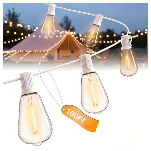 Outdoor 100FT LED String Lights for Ambience