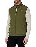 Chaqueta de primavera GANT Chaleco Cortavientos Acolchado Chaqueta, Racing Green, L para Hombre