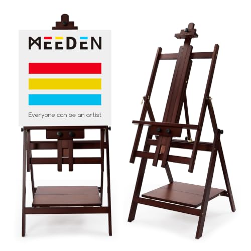 Image of MEEDEN Large Studio Artist Easel: Heavy Duty H-Frame Easel for Painting