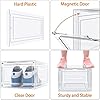 Set da 8 Scatole per Scarpe Trasparenti, Organizzatore con Porte Magnetiche e Ventilazione, Scatola Impilabile in Plastica con Coperchio | Leroy Merlin