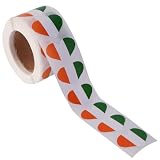 Côte D'Ivoire Heart Stickers * 500 Per Roll (1" x 1" - 25mm x 25mm) Ivory Coast Pride Stickers