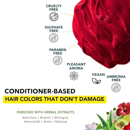 paradyes Top-Up Semi-Permanent Rubra Red Diy Conditioner Based Hair Colour, 120 Gm,All,Unscented,1 Count