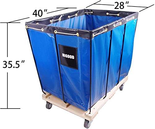 Higood Basket Trucks,Service Carts Blue 16 Bushel Knock Down Truck,Carts, 20.0 Cu. Ft, 600 Lb, 40" L X 28" W X 35.5" H Capacity #TOP1