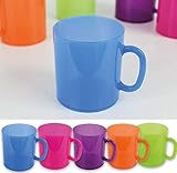 plastiktassen mit henkel geeignet für die Spülmaschine, Mikrowelle (max. 900W) und Gefriertruhe (max. -20°C)