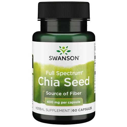 Swanson Full Spectrum Chia Seed 400 Milligrams 60 Capsules