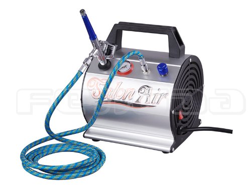 Mini Airbrush Compressor with a Little air Tank Fengda® AS-176, Silver - Image 2