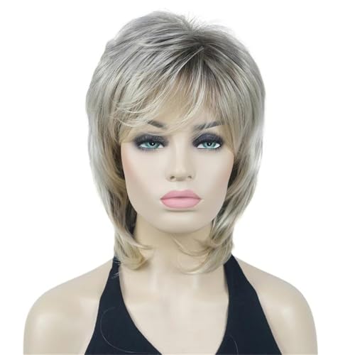 Short Copper Red Synthetic Wig Shaggy Layered Classic Cap Full