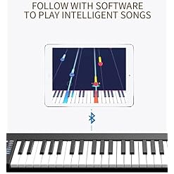 KEMNGO Piano Portable 61 Touches for Enfants débutants, Piano à Clavier électrique Sensible au Toucher avec MIDI, Haut… – Image 5
