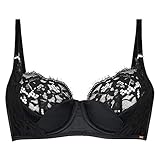 Nicht abnehmbare Träger, Unterstützung durch Bügel, Spitze, Noir collection