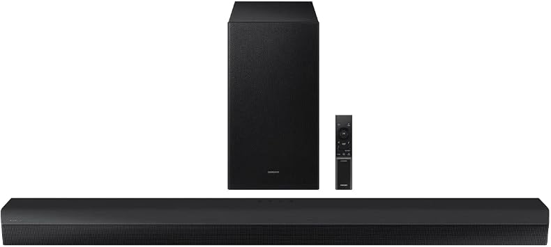 Samsung HW-B73CD/ZA 5.1 Channel Soundbar with DTS VirtualX and Wireless Subwoofer, Adaptive Sound, Game Mode