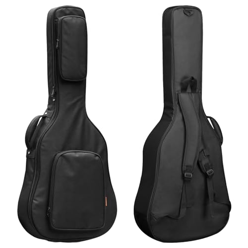 Housse de Guitare Acoustique de 41 Pouces, Sac à Dos Rembourré de Guitare 24MM, Etanche Guitare Etui de Transport, Guitar Gig Bag Case avec Poches Externes, Indéchirable 600D Oxford Tissu, Noir - Les Beatles, Paul McCartney, John Lennon, RIngo Starr, George Harrison Housse de Guitare Acoustique de 41 Pouces, Sac à Dos Rembourré de Guitare 24MM, Etanche Guitare Etui de Transport, Guitar Gig Bag Case avec Poches Externes, Indéchirable 600D Oxford Tissu, Noir