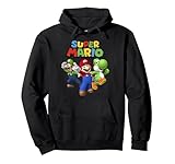 Super Mario Luigi Mario And Yoshi Group Shot Pullover Hoodie