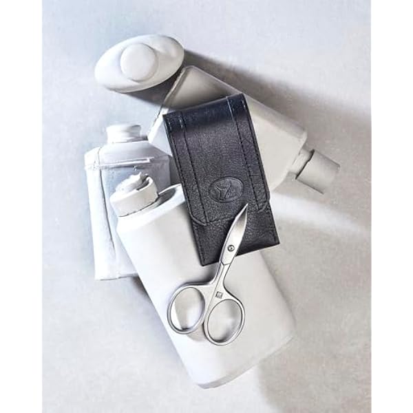 Маникюрный набор ZWILLING 3 предмета футляр из кожи наппа застежка-защелка с компактными кусачками для ногтей премиум черный