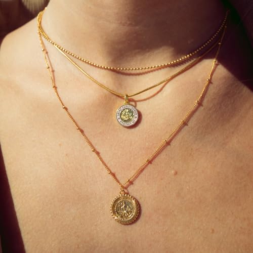 Get Back Necklaces | St. Christopher Satellite Coin Necklace4