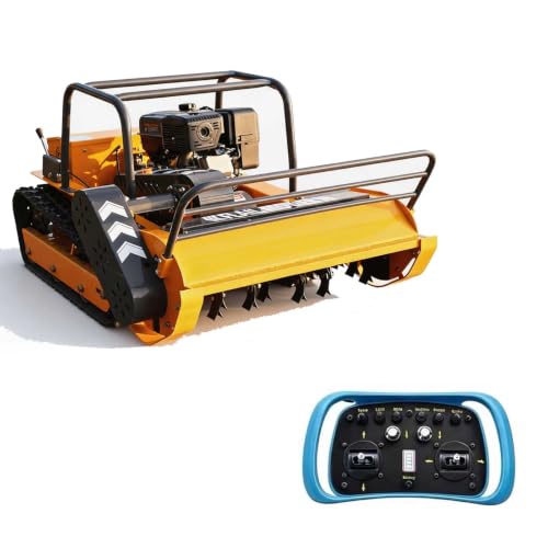 Tyzar 459cc Remote Control Flail Mower - Hybrid Commercial Crawler for Steep 55° Slopes,High-Power Mulching Brush, Zero Turn Lawn Mower | Ideal for Tall Shrubs