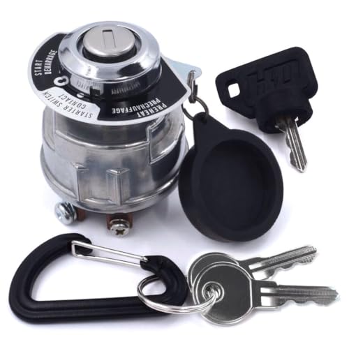 HD Switch Starter Ignition Key Switch Replaces Grasshopper Mower 183827 Models with Kubota Diesel & Gas w/ 2 Keys and Dust Cover