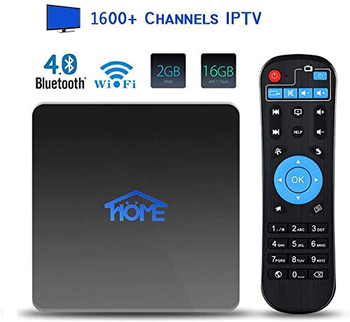 IPTV Box 4K Android TV Receiver, No Subscription Fee 1600+ International Live Channels