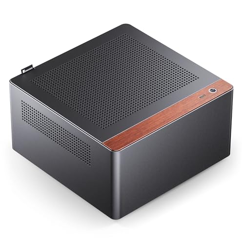 Jonsbo N10 Case PC Nero – Mini-Tower per Mini-ITX, con 2 ventole, fino a 4 SSD da 2,5 pollici, case compatto per HTPC, NAS e sistemi office