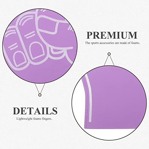 INOOMP 3pcs EVA Giant Foam Fingers 18 Inch Cheerleading Foam Hands Cheering Purple Fingers For Sports Event Cheering Prop - Image 4