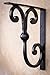 Black Scroll 9”x7” Premium Heavy Duty Wrought Iron Countertop Brackets | Handcrafted Powder Coated Decorative Bracket Corbels for use with Interior/Exterior Granite Countertops Mantels